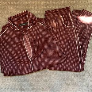 Something Navy Silk Pajama Set